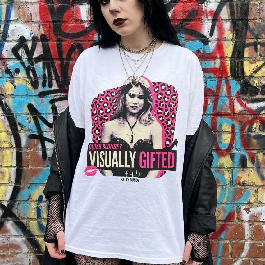 Kelly Bundy 'Visually Gifted' T-Shirt Married With Children 90s TV Sitcom