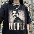 Lucifer Morningstar Tom Ellis Bootleg Cinephile t-shirt