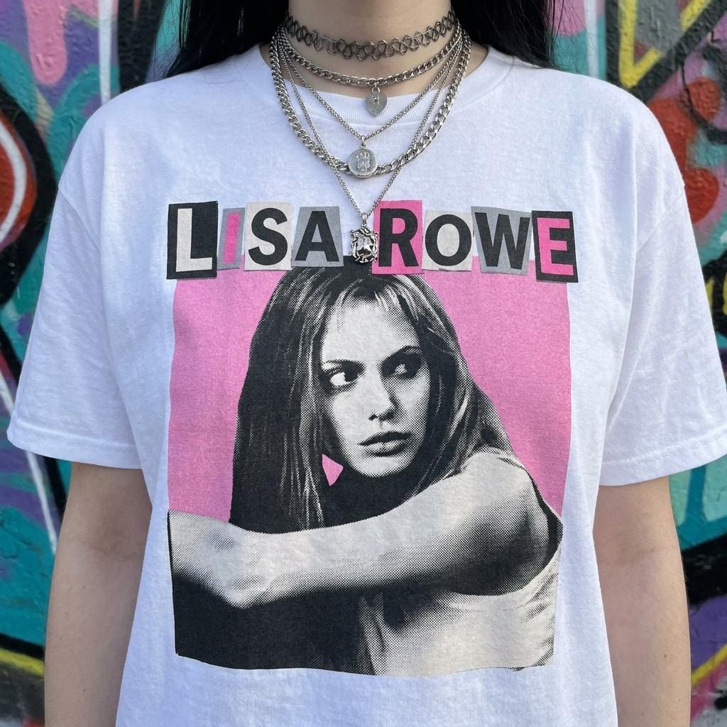 Lisa Rowe Girl Interrupted Y2K cinephile Angelina hot pink movie bootleg T-Shirt