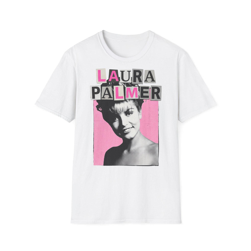 Laura Palmer T-Shirt, Y2K Bootleg bubblegum pink Twin Peaks fan cinephile tee