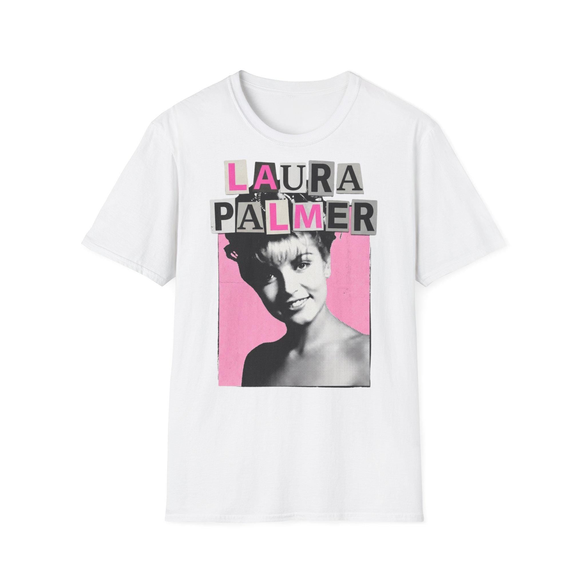 Laura Palmer T-Shirt, Y2K Bootleg bubblegum pink Twin Peaks fan cinephile tee