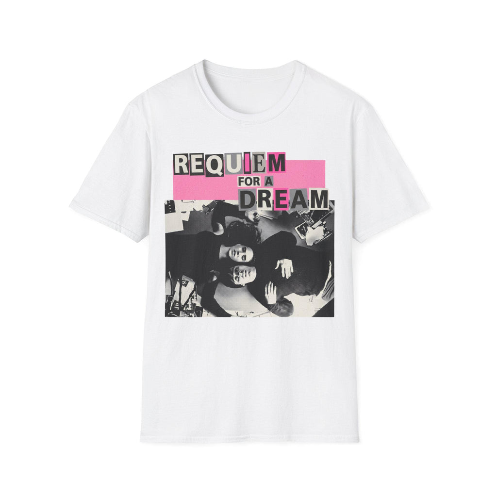 Requiem For A Dream T-Shirt, Cinephile Bubblegum pink Y2K Bootleg Movie Poster Tee
