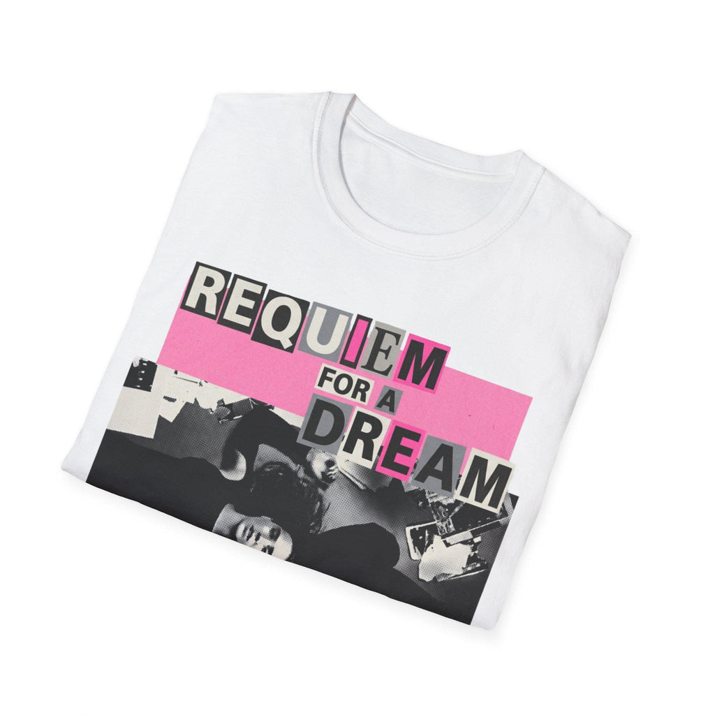 Requiem For A Dream T-Shirt, Cinephile Bubblegum pink Y2K Bootleg Movie Poster Tee