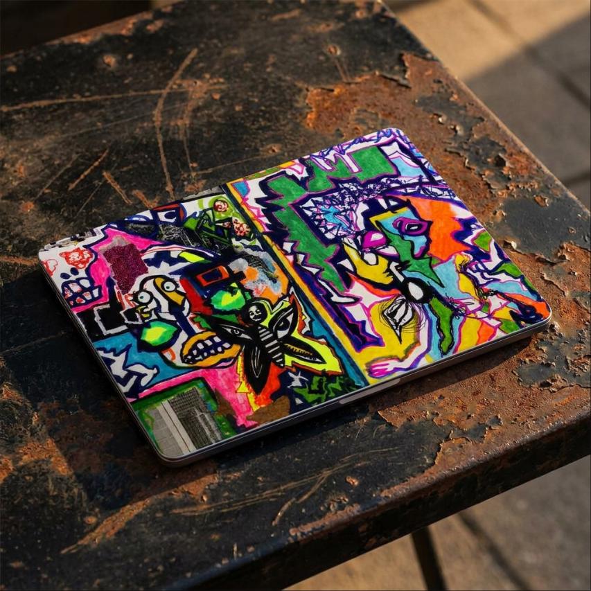 Artist Designed Neo Expressionist Painting Abstract Maximalist MacBook Cover
