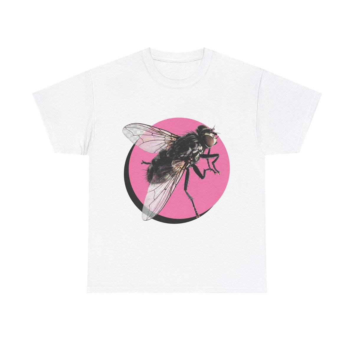 Y2K Bubblegum Pink Emo Scene Girl Weirdcore Fly Shirt Insect Tee