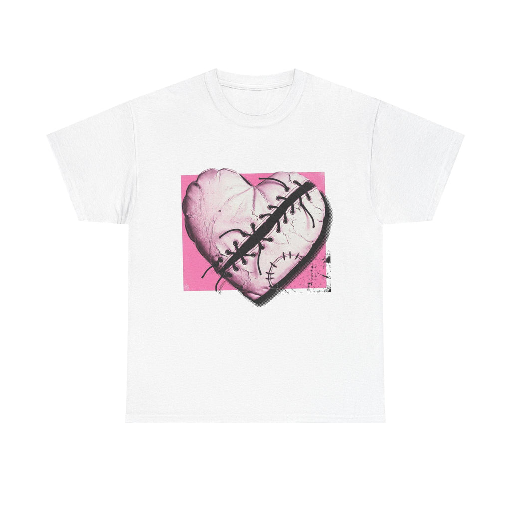 Y2K Emo Girl Stitched Heart Tee Bubblegum Lolita Punk Guro-kawaii Scene Punk T-Shirt