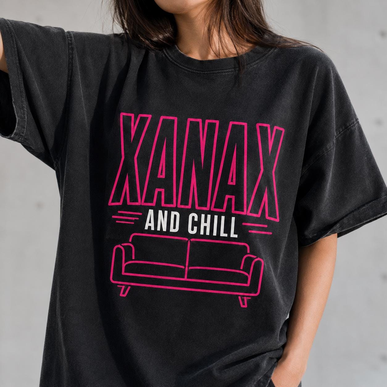 Xanax Anxiety and Chill Sarcastic tee