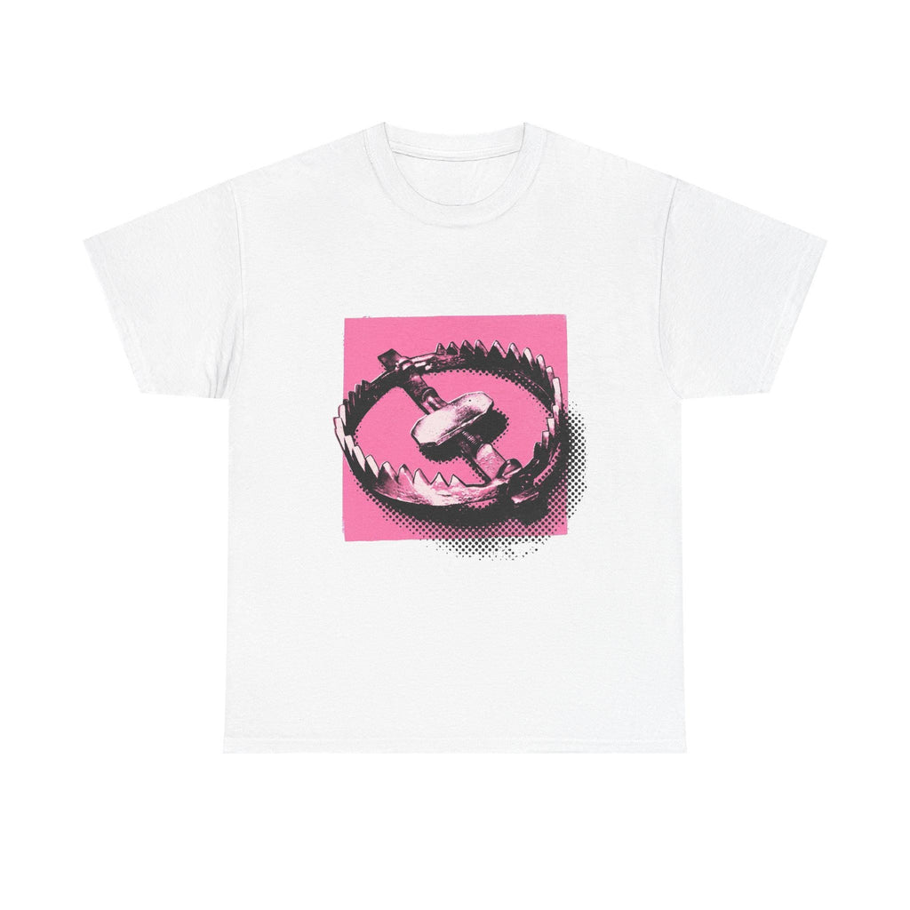 Pink Bear Trap Graphic T-Shirt, Guro Kawaii Y2K Tee, Weirdcore Scene Emo Unisex Shirt