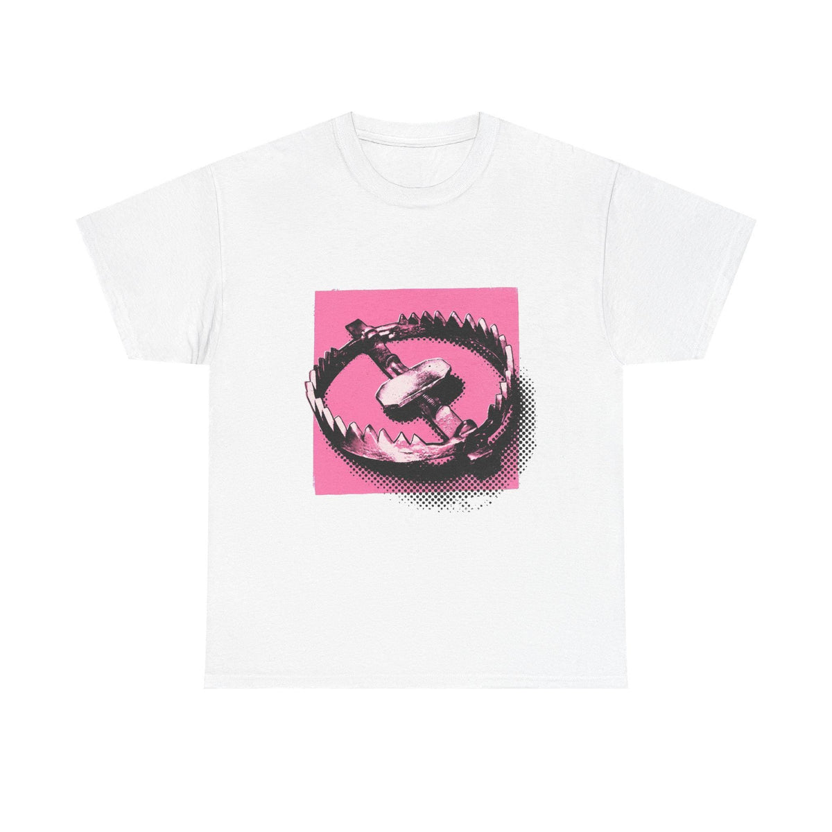 Pink Bear Trap Graphic T-Shirt, Guro Kawaii Y2K Tee, Weirdcore Scene Emo Unisex Shirt