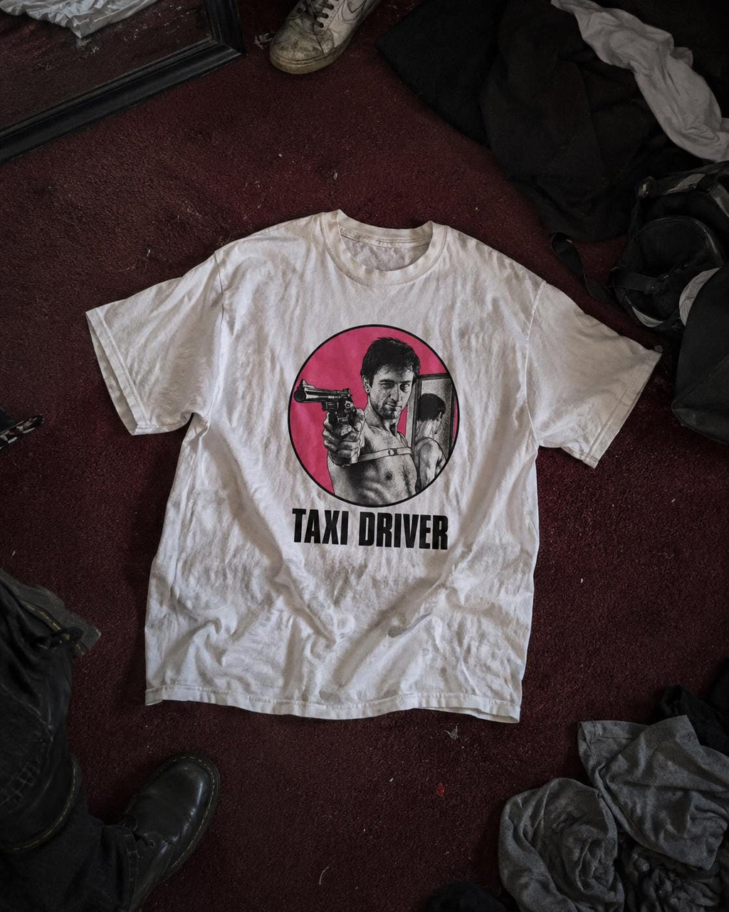 Taxi Driver Bubblegum Pink Bootleg Movie Tribute Tee De Niro cinephile T-Shirt