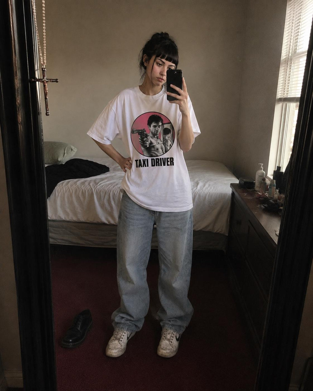 Taxi Driver Bubblegum Pink Bootleg Movie Tribute Tee De Niro cinephile T-Shirt