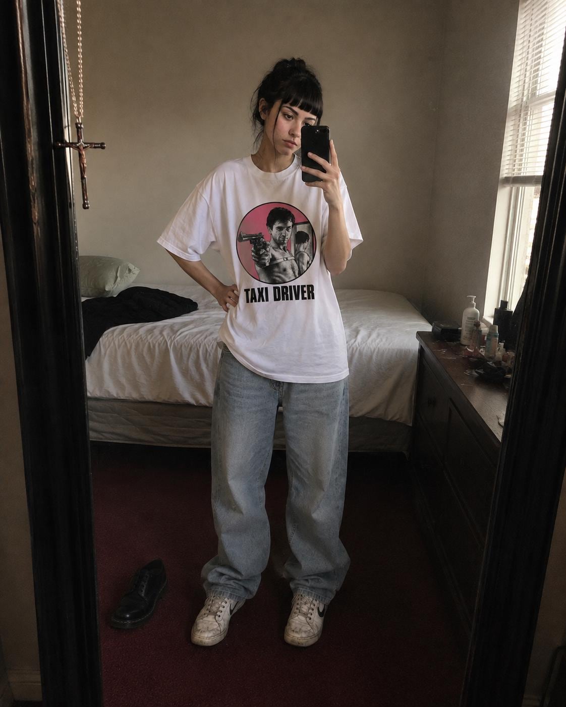 Taxi Driver Bubblegum Pink Bootleg Movie Tribute Tee De Niro cinephile T-Shirt