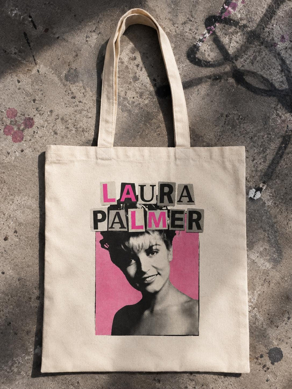 Laura Palmer Twin Peaks Hot Pink Canvas Tote Bag David Lynch Cinephile