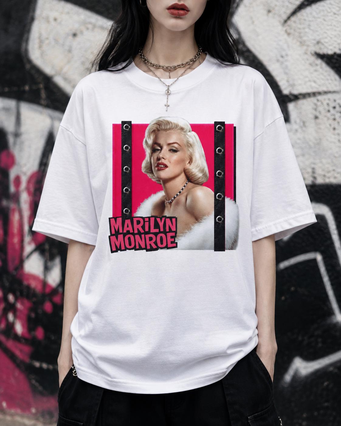 Marilyn Monroe Graphic Tee, Hot Pink Y2K Pop Punk Movie Star Shirt