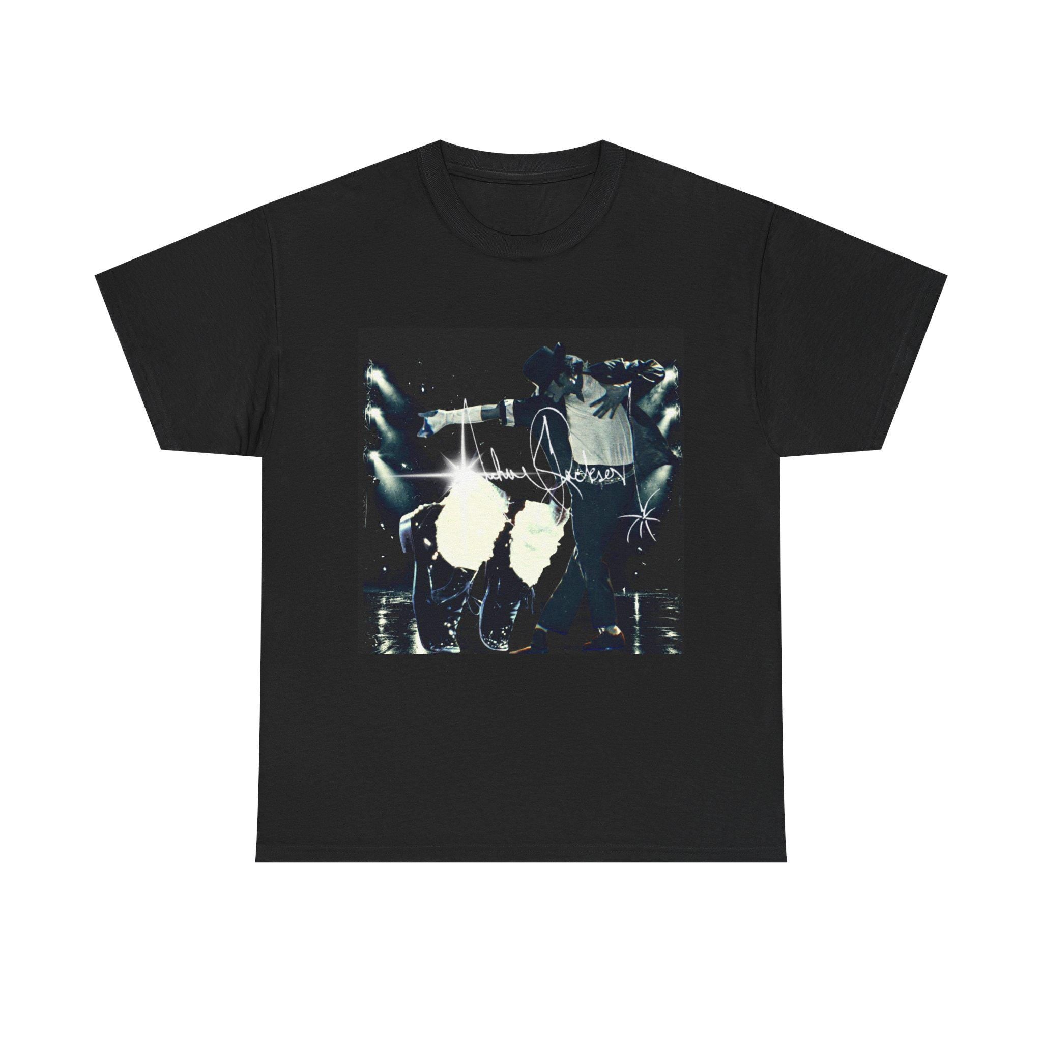 Michael Jackson Moonwalk T-Shirt, Signature Bootleg Concert Shirt, Y2K Pop Music Graphic Tee