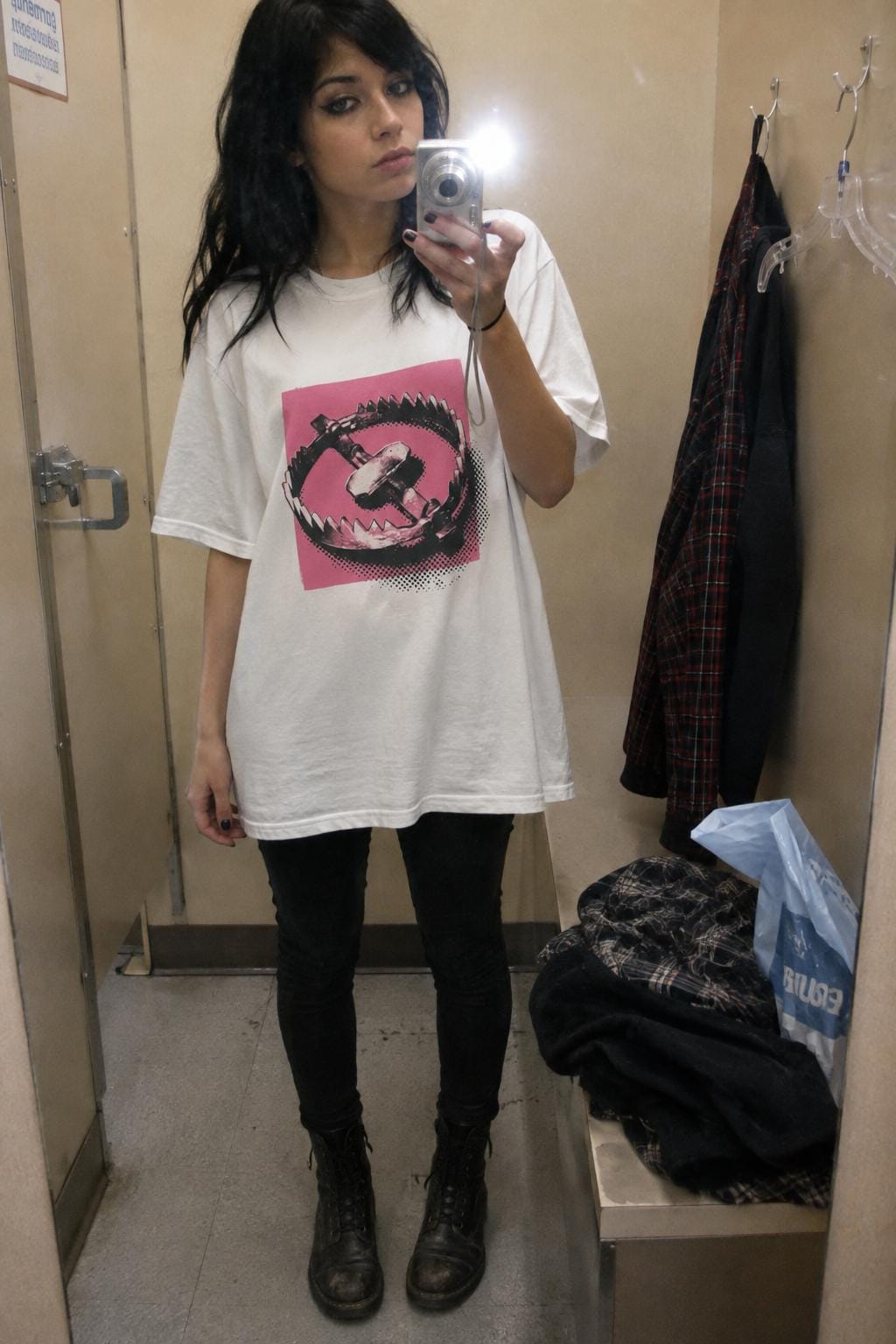 Pink Bear Trap Graphic T-Shirt, Guro Kawaii Y2K Tee, Weirdcore Scene Emo Unisex Shirt