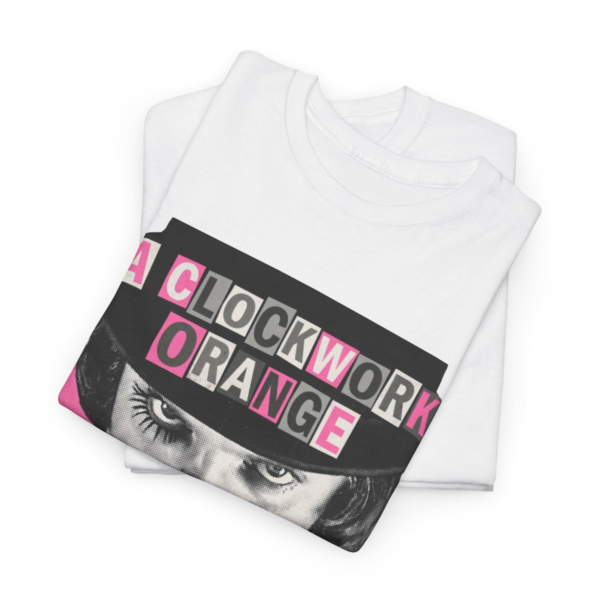 A Clockwork Orange Alex Bootleg Hot Pink Tee, Horror Movie T-Shirt