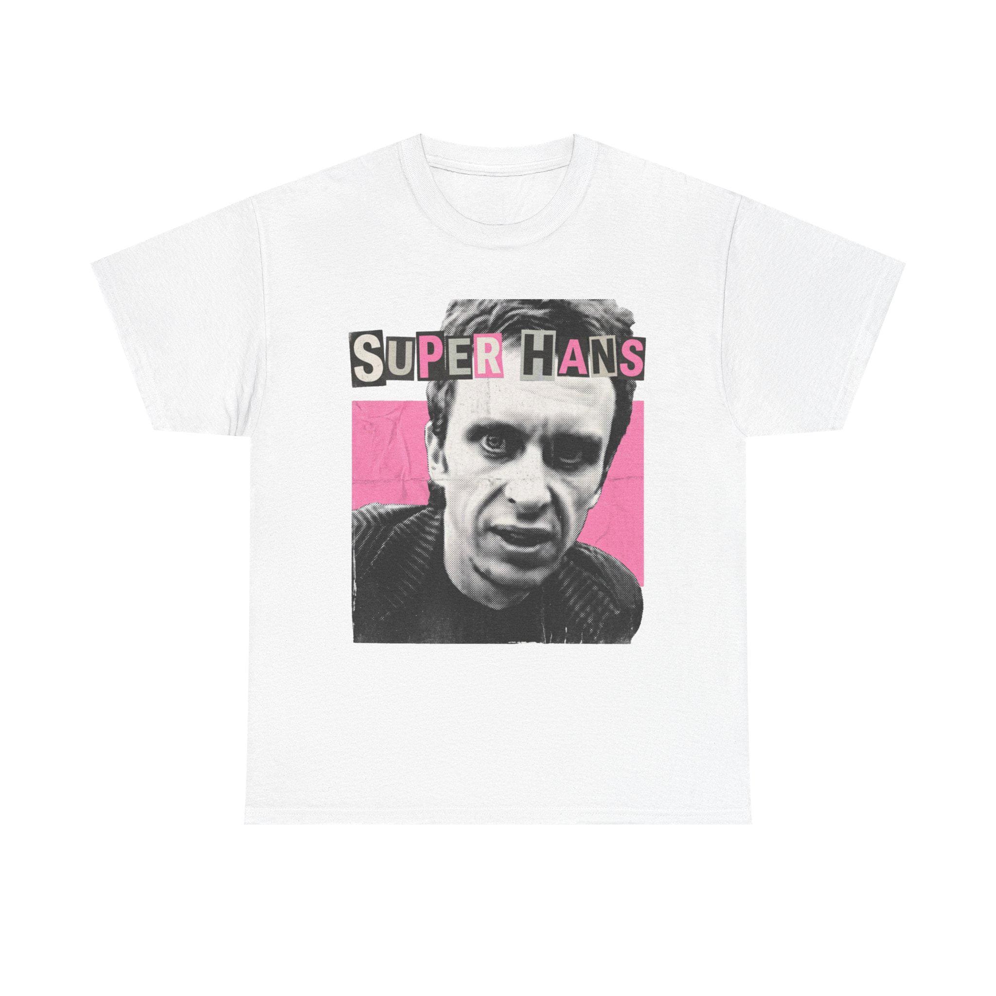 Super Hans Hot Pink T-Shirt, Peep Show Matt King cinephile tee