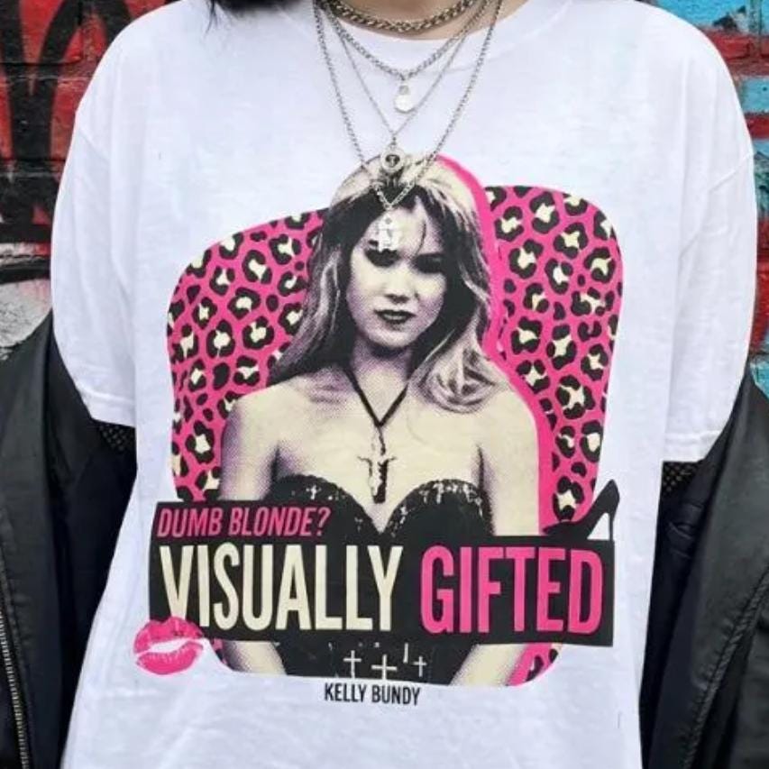 Kelly Bundy 'Visually Gifted' T-Shirt Married With Children 90s TV Sitcom