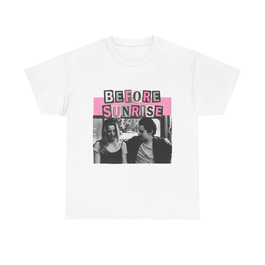 Before Sunrise T-Shirt, bubblegum pink 90s romance cinephile bootleg tee