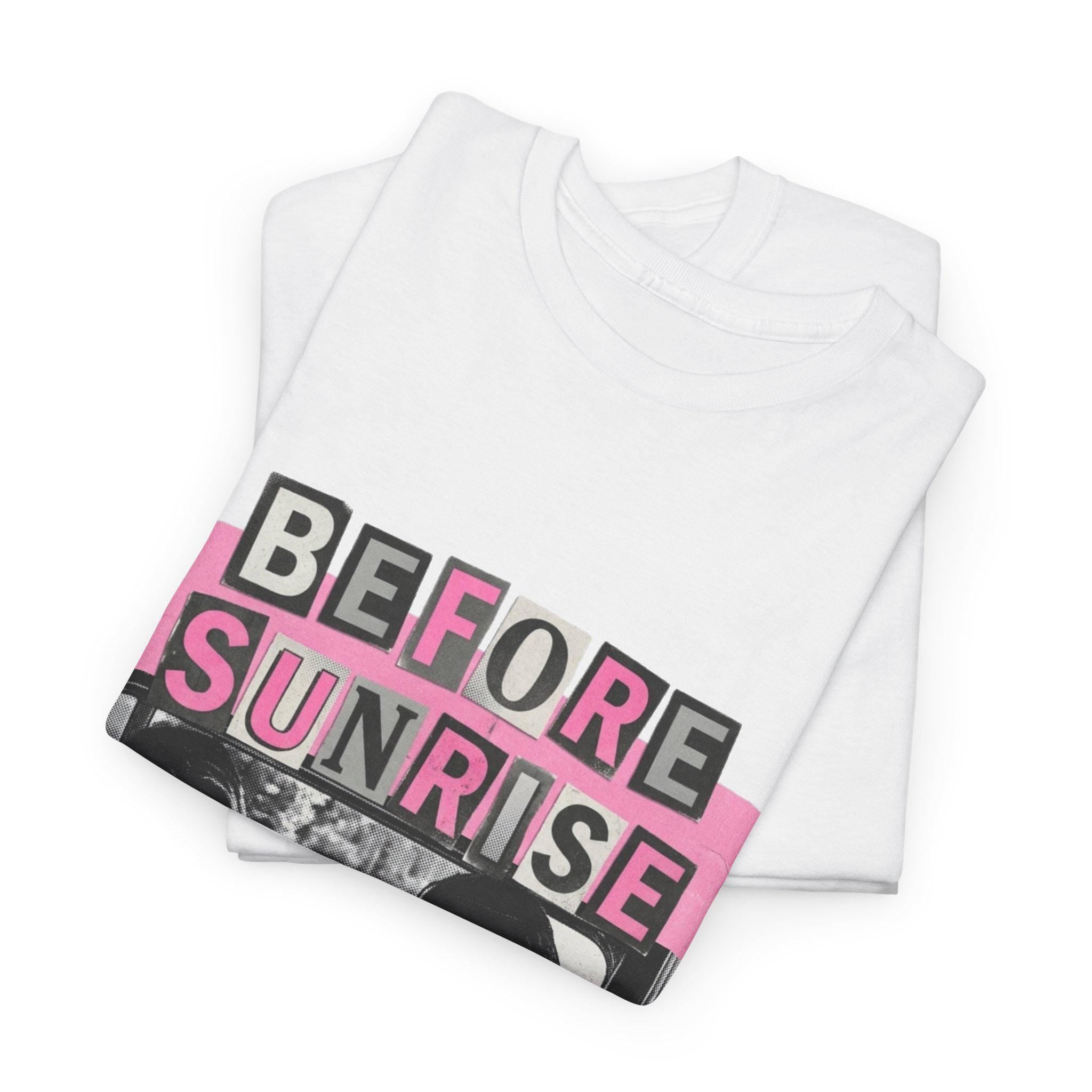 Before Sunrise T-Shirt, bubblegum pink 90s romance cinephile bootleg tee