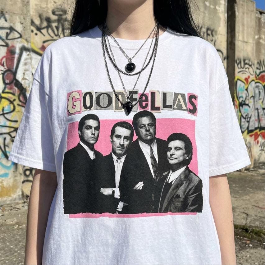 Goodfellas tribute bubblegum pink cinephile teen Y2K movie T-Shirt