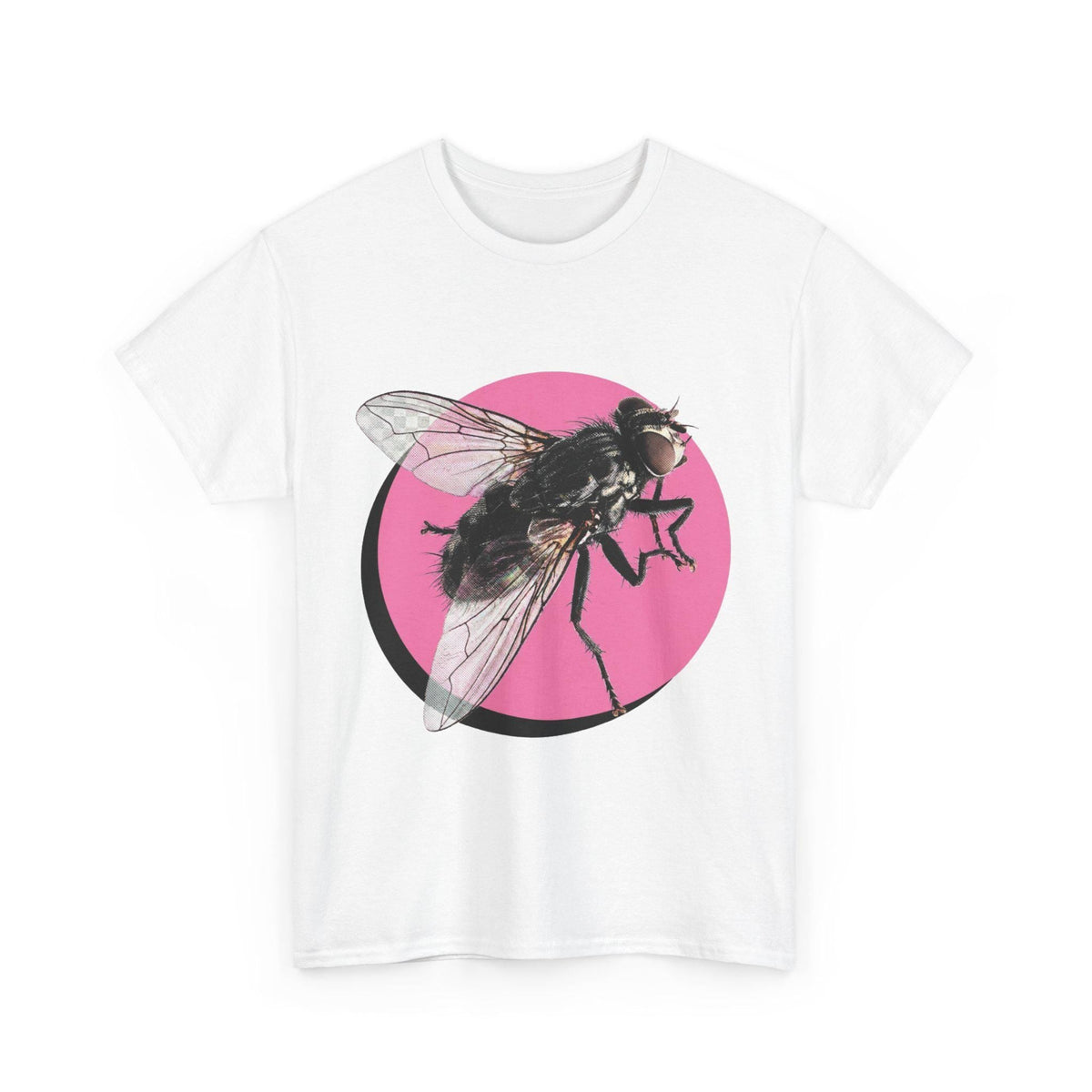 Y2K Bubblegum Pink Emo Scene Girl Weirdcore Fly Shirt Insect Tee