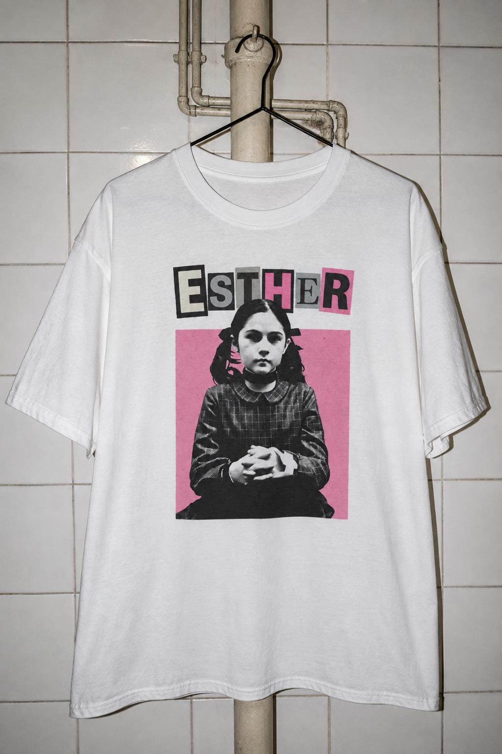 Esther Coleman T-Shirt, Orphan horror film Y2K cinephile bootleg tee