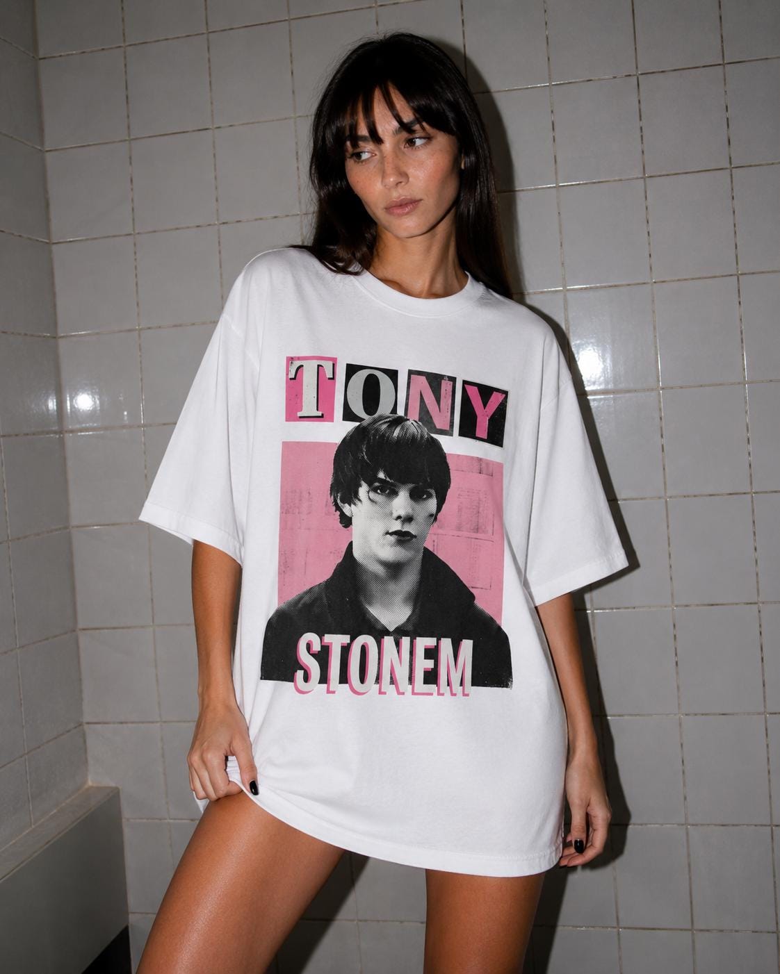 Tony Stonem Skins UK Nicholas Hoult pink cinephile bootleg fan T-Shirt