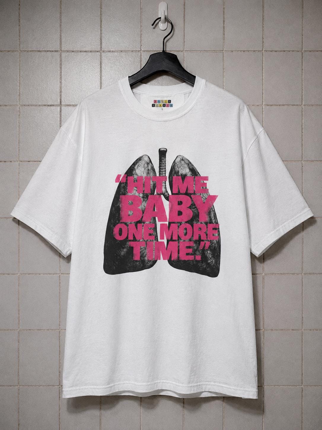 Britney Spears Hit Me Y2K Anatomical Lungs Graphic Tee, Pink Punk Tumblr Shirt