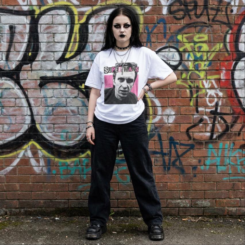 Super Hans Hot Pink T-Shirt, Peep Show Matt King cinephile tee