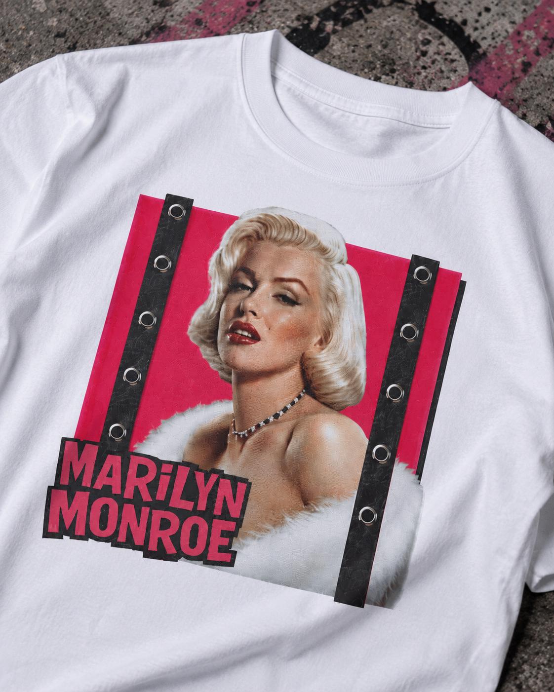 Marilyn Monroe Graphic Tee, Hot Pink Y2K Pop Punk Movie Star Shirt