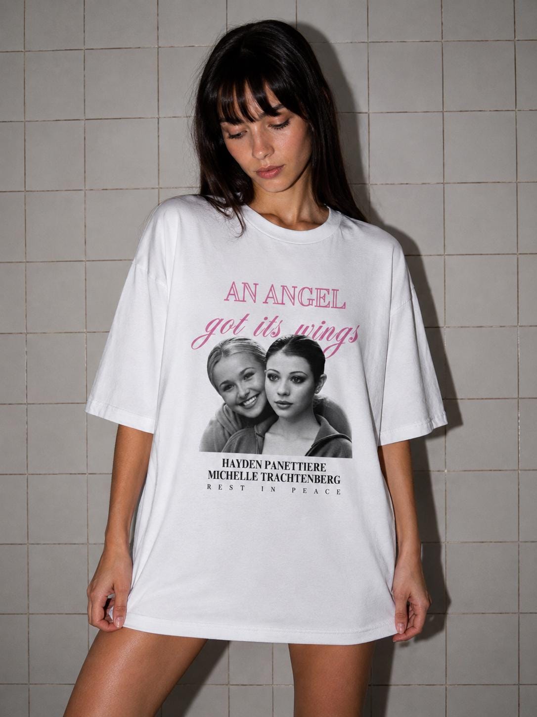 Hayden Panettiere Michelle Trachtenberg An Angel Got Its Wings Tee | Memorial Tribute Y2K Shirt