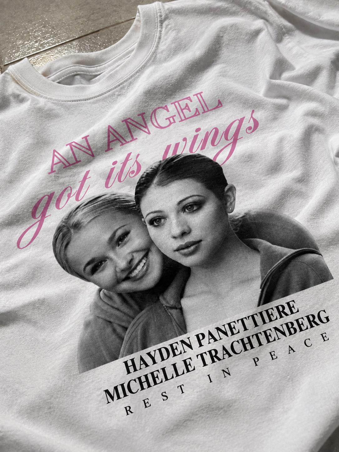 Hayden Panettiere Michelle Trachtenberg An Angel Got Its Wings Tee | Memorial Tribute Y2K Shirt