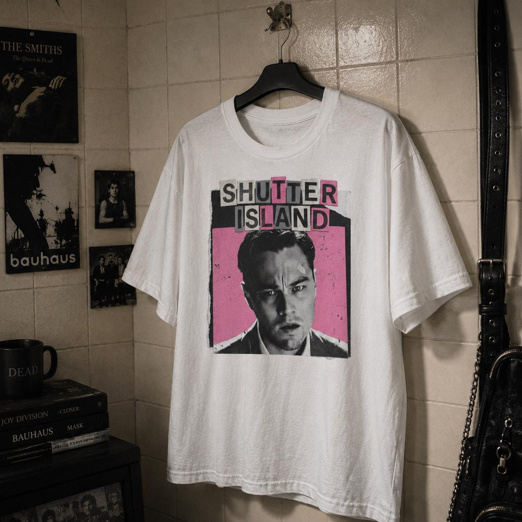 Shutter Island Teddy Tee, bubblegum pink Movie Y2K Bootleg cinephile T-Shirt