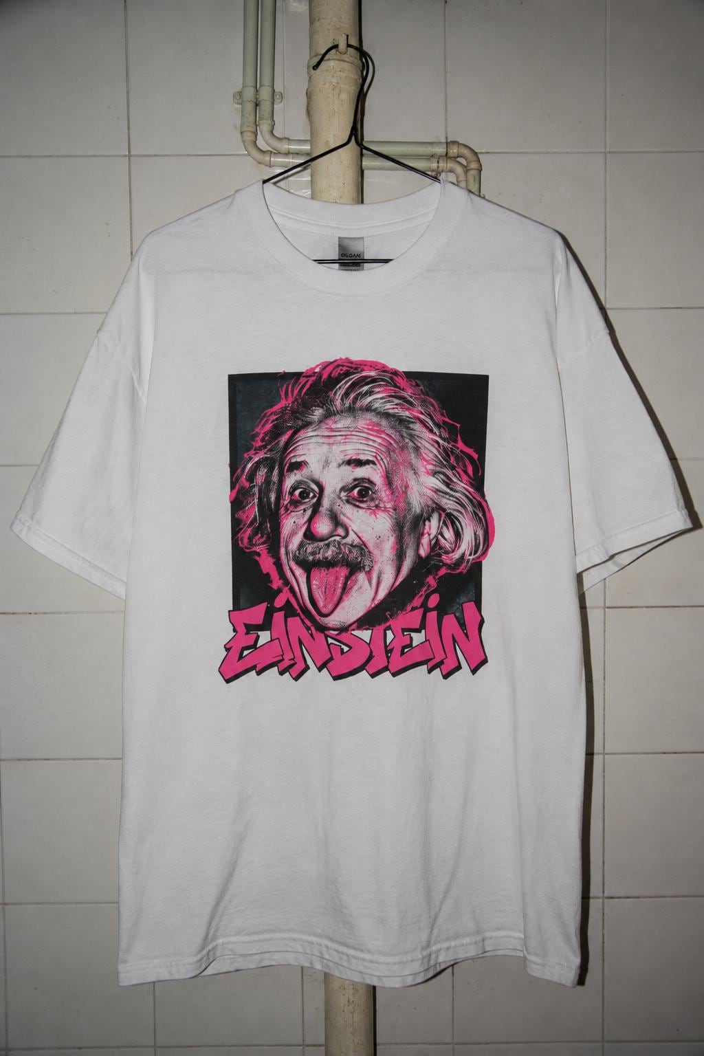 Albert Einstein Tongue Out T-Shirt, Punk Graffiti Scientist Shirt, Y2K Pop Art Tee
