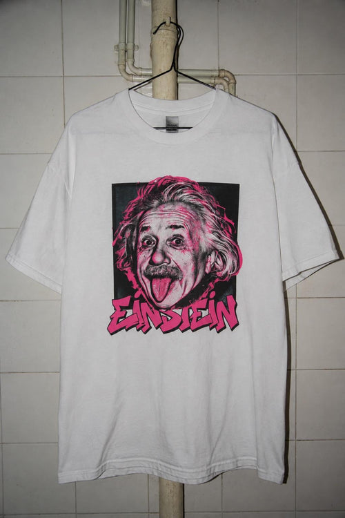 Albert Einstein Tongue Out T-Shirt, Punk Graffiti Scientist Shirt, Y2K Pop Art Tee