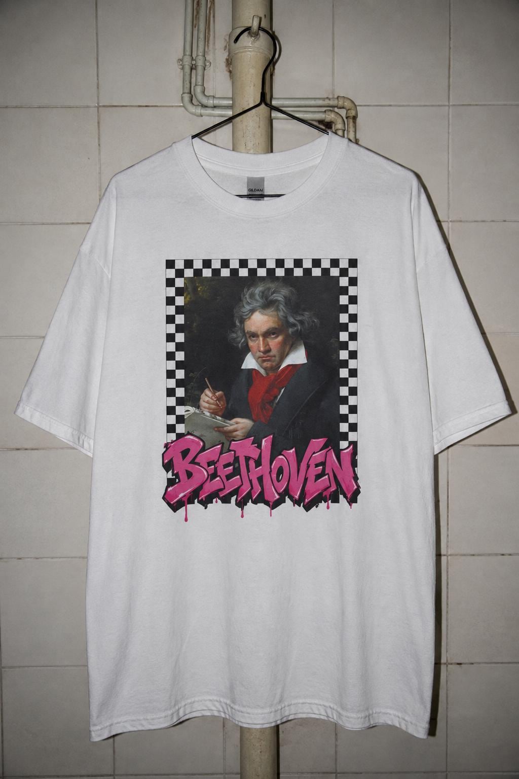 Ludwig van Beethoven T-Shirt, Classical Music Punk Graffiti Shirt, Composer Portrait Tee