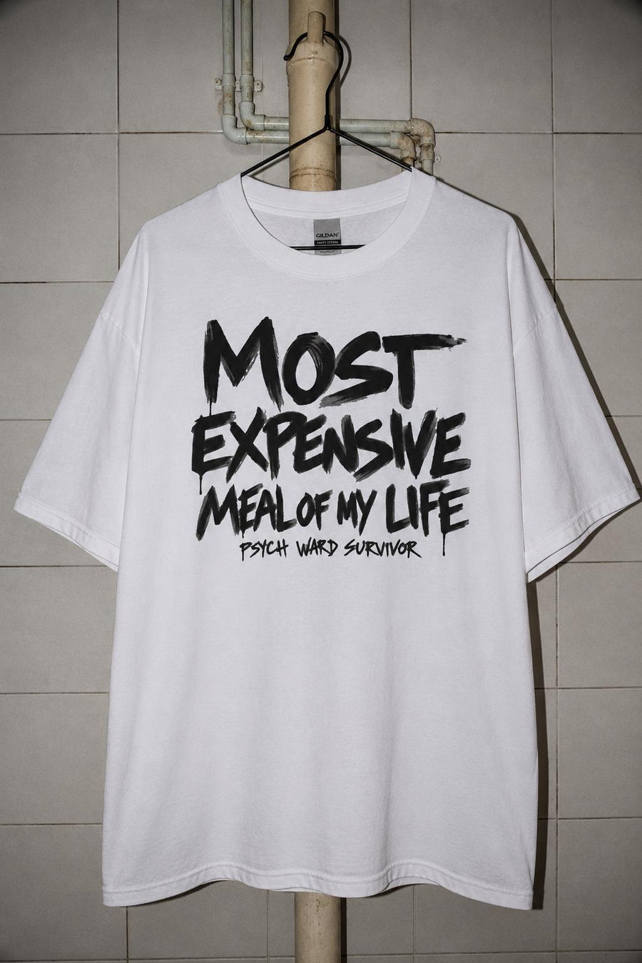 Psych Ward Survivor T-Shirt, Most Expensive Meal Dark Humor Shirt, Mental Health Punk Tee