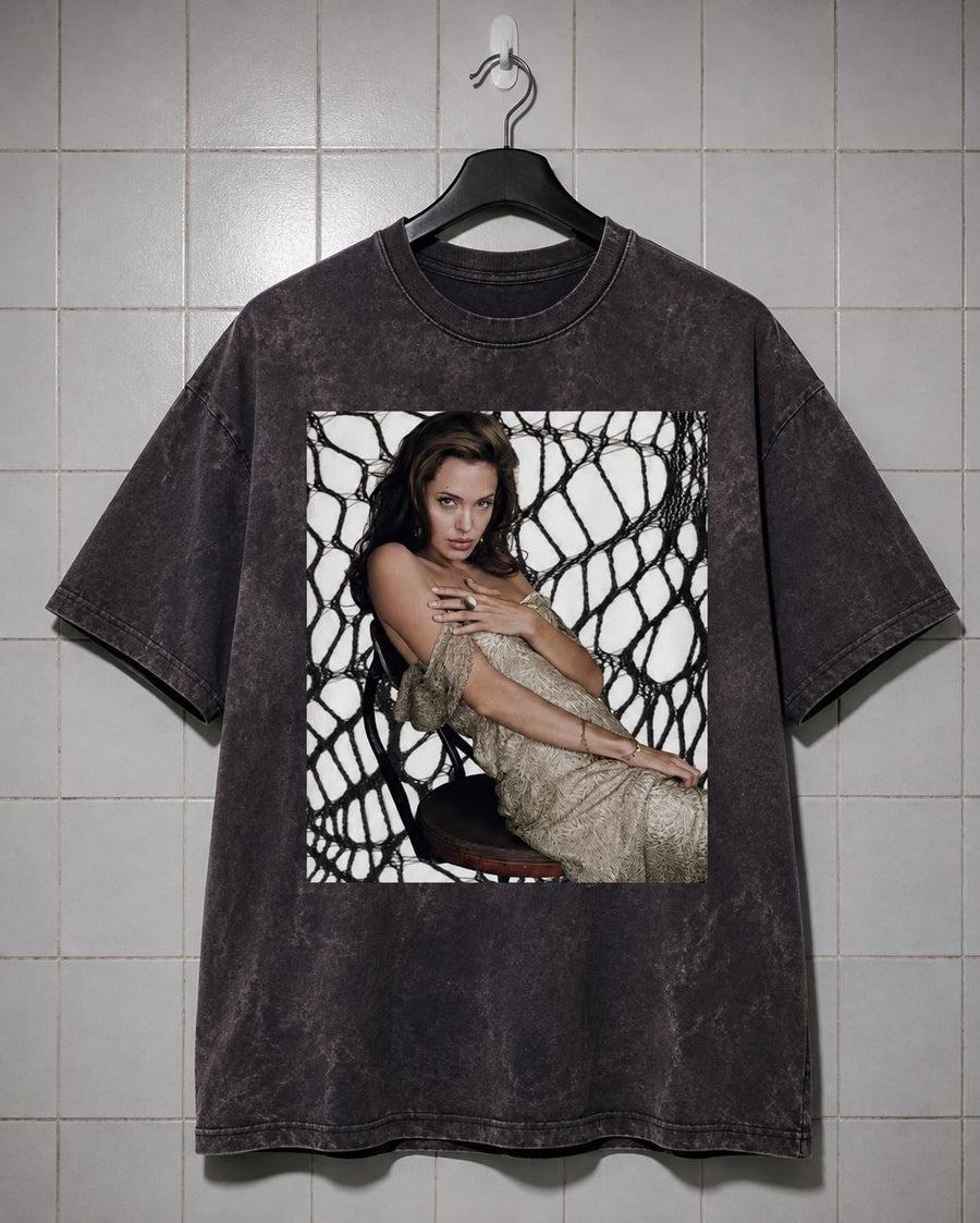Angelina Jolie goth Y2K metal T-Shirt