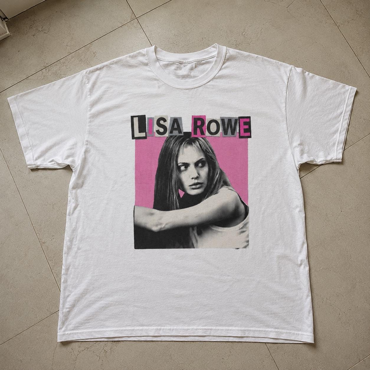 Lisa Rowe Girl Interrupted Y2K cinephile Angelina hot pink movie bootleg T-Shirt