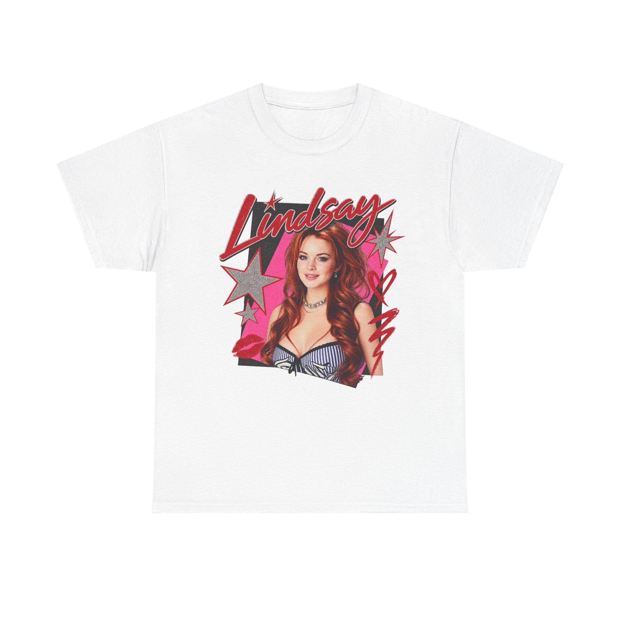 Lindsay Lohan Retro Mean Girls Pop Culture Y2K Celebrity T-Shirt
